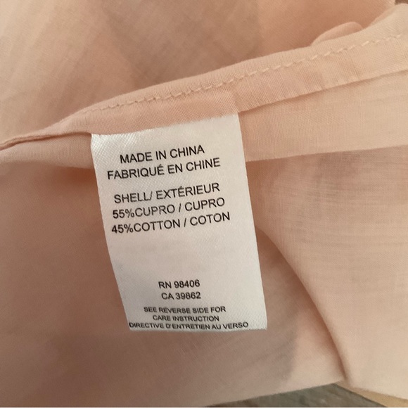 Theory Blouse Peach Sleeveless Shirttail Hem Size P - Picture 10 of 10